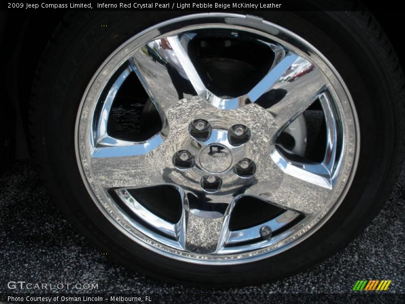 Inferno Red Crystal Pearl / Light Pebble Beige McKinley Leather 2009 Jeep Compass Limited
