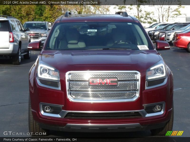 Crimson Red Tintcoat / Cocoa Dune 2016 GMC Acadia Denali AWD