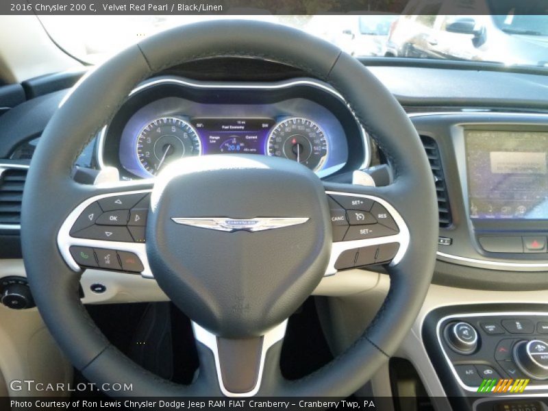 Velvet Red Pearl / Black/Linen 2016 Chrysler 200 C