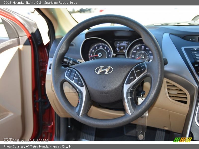 Sparkling Ruby / Beige 2013 Hyundai Elantra GLS