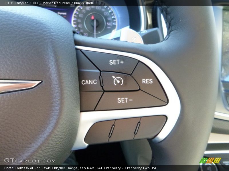 Velvet Red Pearl / Black/Linen 2016 Chrysler 200 C