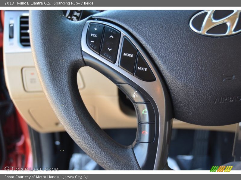 Sparkling Ruby / Beige 2013 Hyundai Elantra GLS