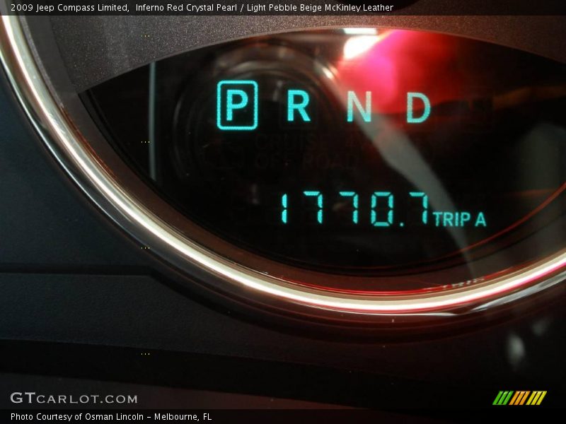 Inferno Red Crystal Pearl / Light Pebble Beige McKinley Leather 2009 Jeep Compass Limited