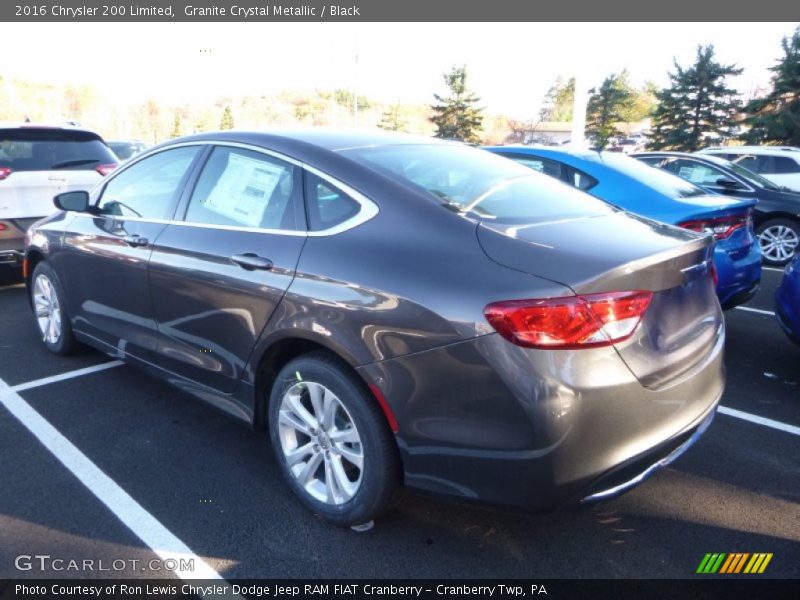 Granite Crystal Metallic / Black 2016 Chrysler 200 Limited