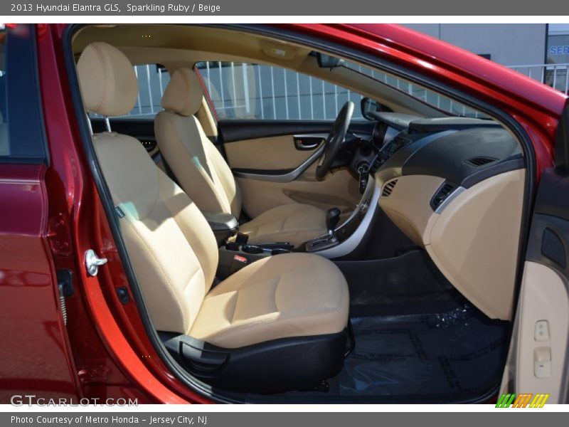 Sparkling Ruby / Beige 2013 Hyundai Elantra GLS