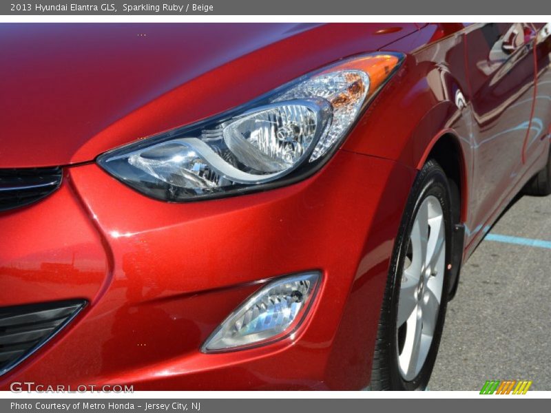 Sparkling Ruby / Beige 2013 Hyundai Elantra GLS