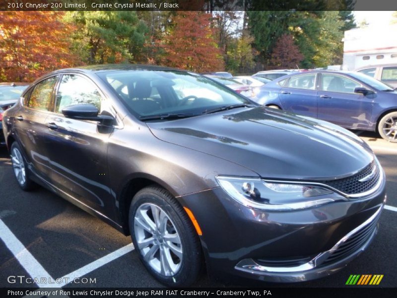 Granite Crystal Metallic / Black 2016 Chrysler 200 Limited