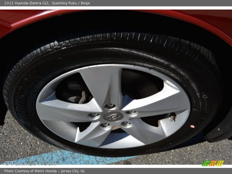 Sparkling Ruby / Beige 2013 Hyundai Elantra GLS