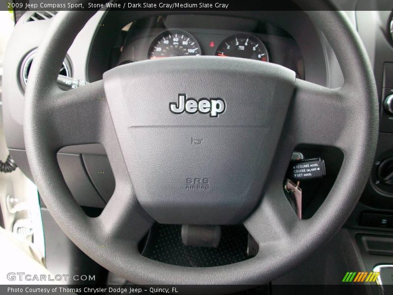 Stone White / Dark Slate Gray/Medium Slate Gray 2009 Jeep Compass Sport