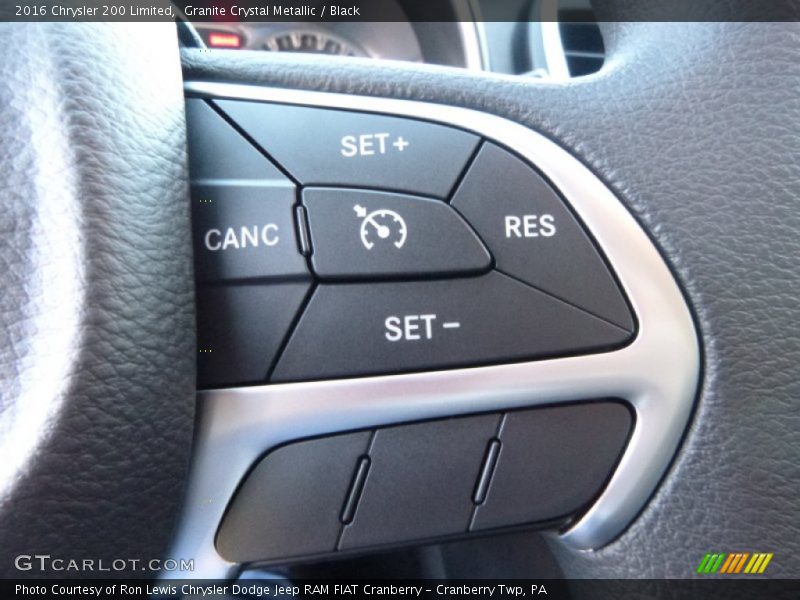 Granite Crystal Metallic / Black 2016 Chrysler 200 Limited