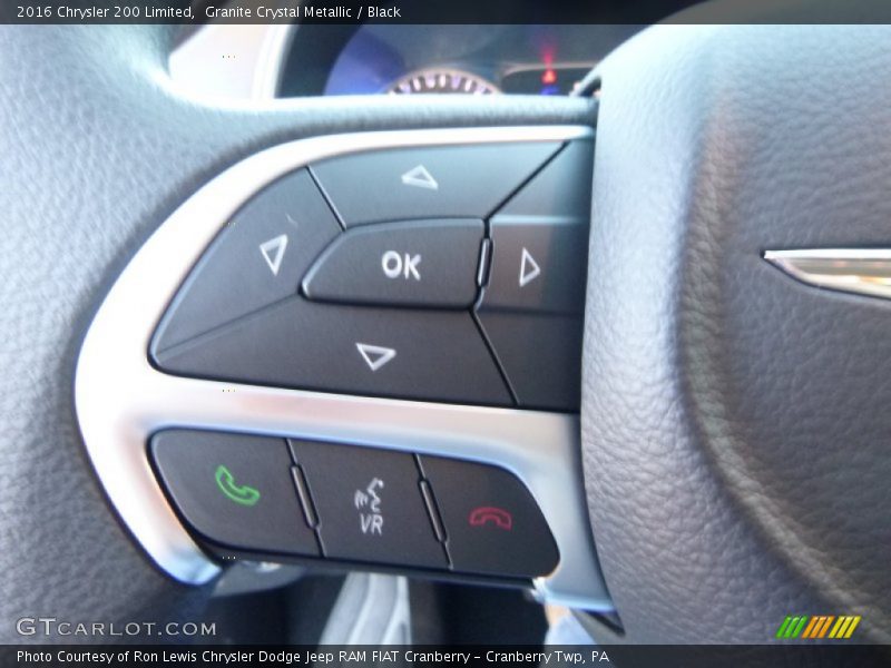 Granite Crystal Metallic / Black 2016 Chrysler 200 Limited