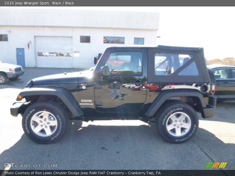 Black / Black 2016 Jeep Wrangler Sport