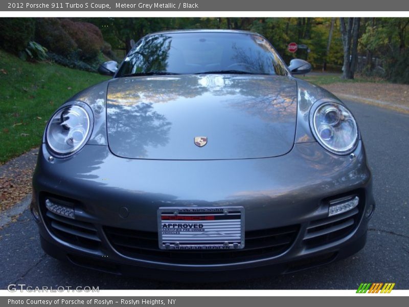 Meteor Grey Metallic / Black 2012 Porsche 911 Turbo S Coupe