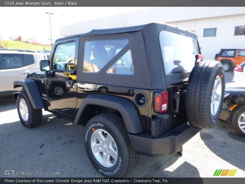 Black / Black 2016 Jeep Wrangler Sport