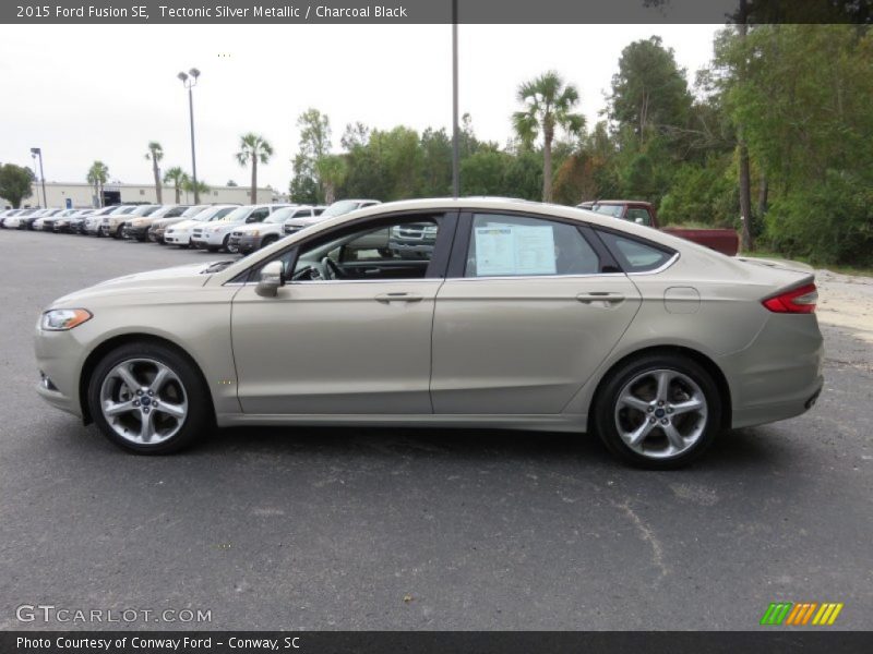 Tectonic Silver Metallic / Charcoal Black 2015 Ford Fusion SE