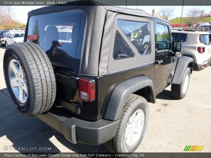 Black / Black 2016 Jeep Wrangler Sport