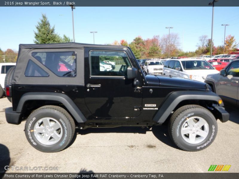 Black / Black 2016 Jeep Wrangler Sport