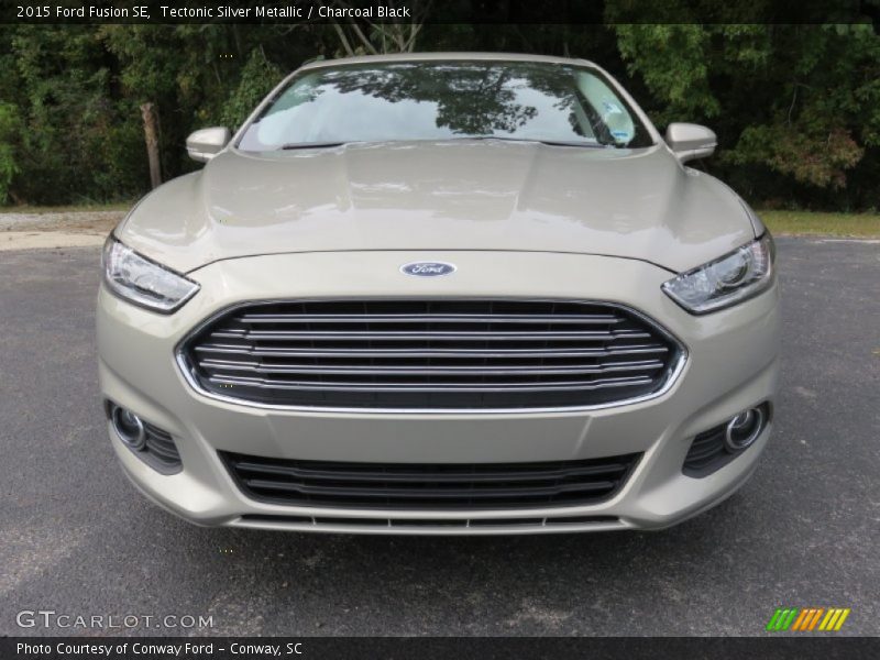 Tectonic Silver Metallic / Charcoal Black 2015 Ford Fusion SE