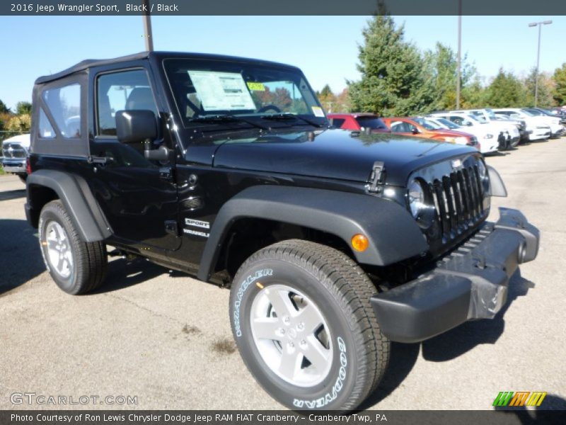 Black / Black 2016 Jeep Wrangler Sport