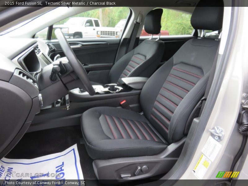 Tectonic Silver Metallic / Charcoal Black 2015 Ford Fusion SE