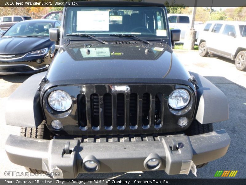 Black / Black 2016 Jeep Wrangler Sport