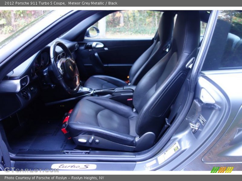 Meteor Grey Metallic / Black 2012 Porsche 911 Turbo S Coupe