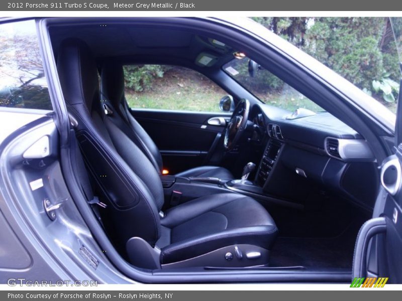 Meteor Grey Metallic / Black 2012 Porsche 911 Turbo S Coupe