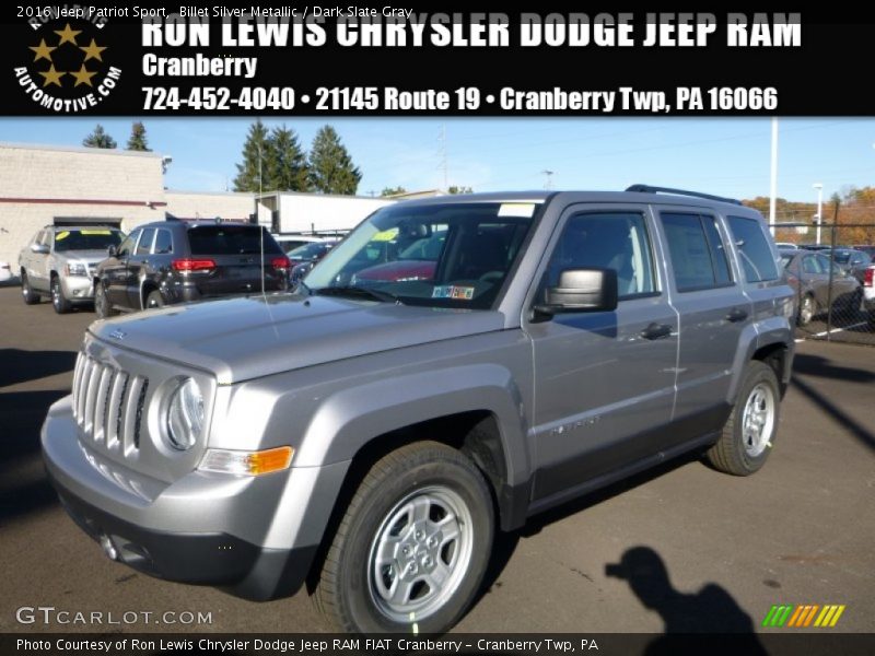 Billet Silver Metallic / Dark Slate Gray 2016 Jeep Patriot Sport