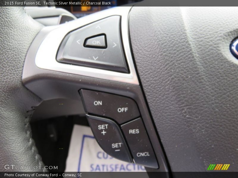 Tectonic Silver Metallic / Charcoal Black 2015 Ford Fusion SE