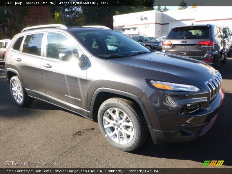 Granite Crystal Metallic / Black 2016 Jeep Cherokee Latitude