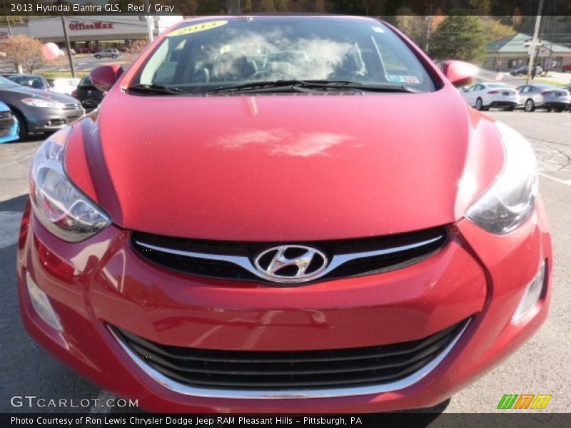 Red / Gray 2013 Hyundai Elantra GLS