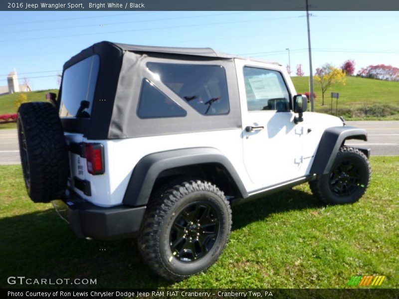Bright White / Black 2016 Jeep Wrangler Sport