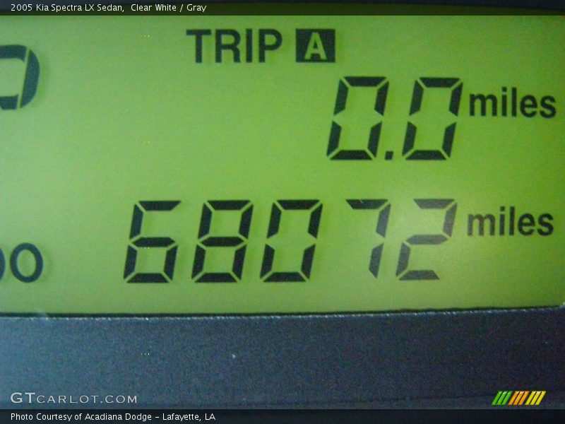 Clear White / Gray 2005 Kia Spectra LX Sedan