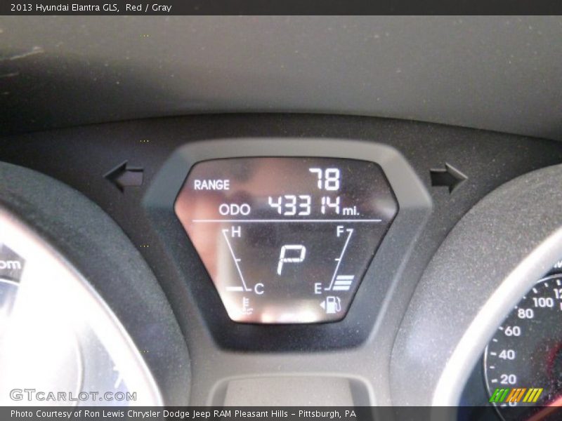 Red / Gray 2013 Hyundai Elantra GLS