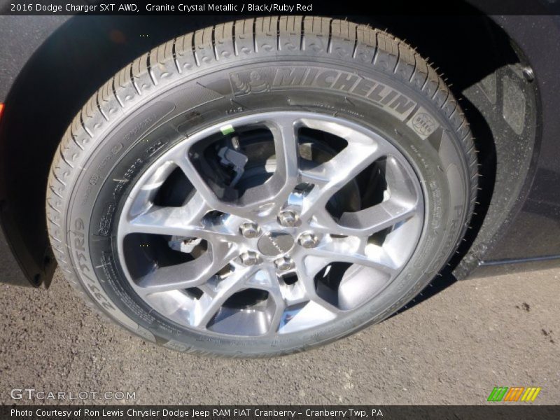 Granite Crystal Metallic / Black/Ruby Red 2016 Dodge Charger SXT AWD