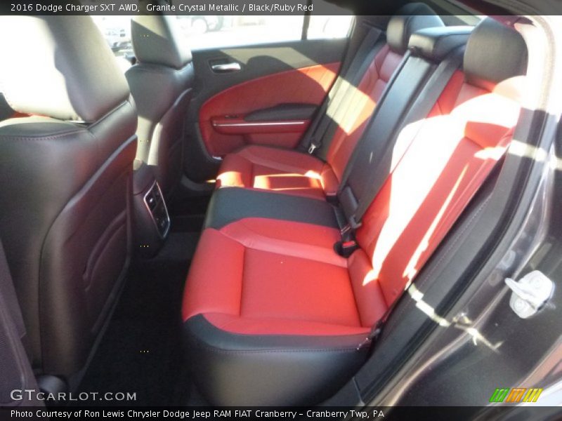 Granite Crystal Metallic / Black/Ruby Red 2016 Dodge Charger SXT AWD