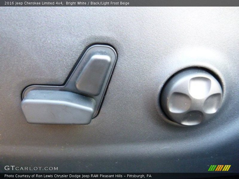 Bright White / Black/Light Frost Beige 2016 Jeep Cherokee Limited 4x4