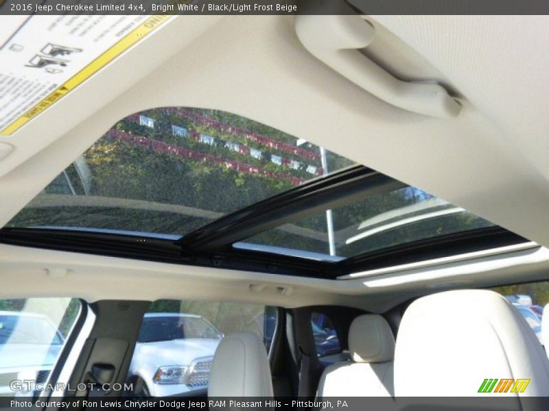 Bright White / Black/Light Frost Beige 2016 Jeep Cherokee Limited 4x4
