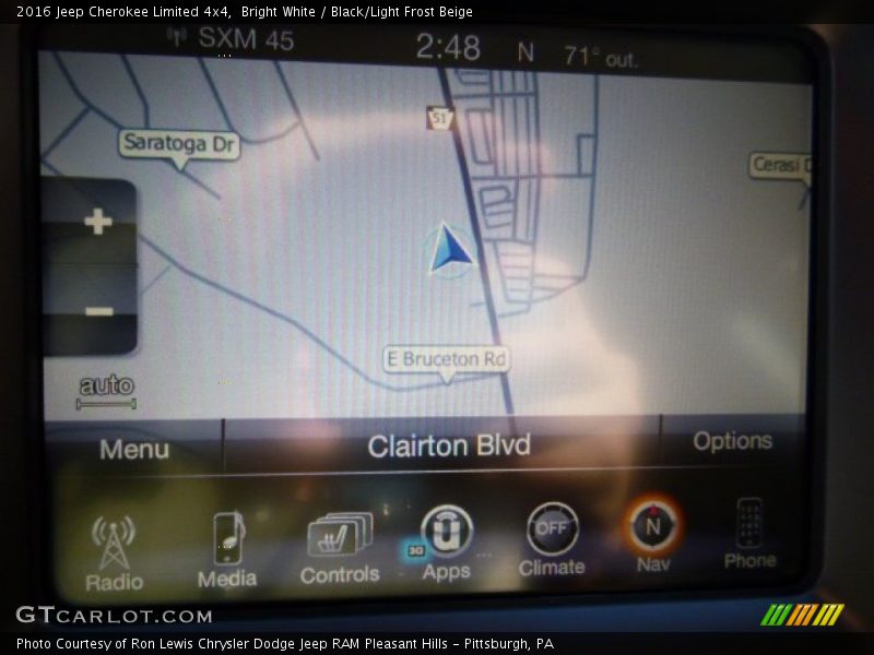 Bright White / Black/Light Frost Beige 2016 Jeep Cherokee Limited 4x4