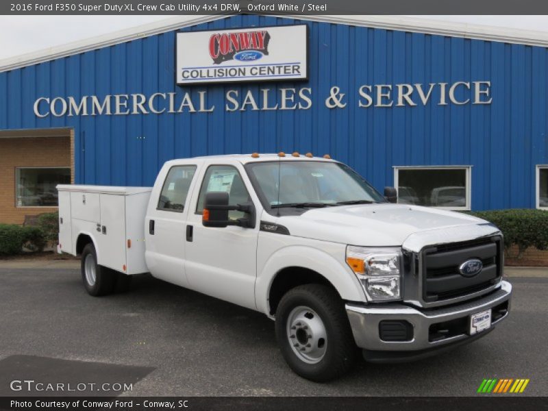 Oxford White / Steel 2016 Ford F350 Super Duty XL Crew Cab Utility 4x4 DRW