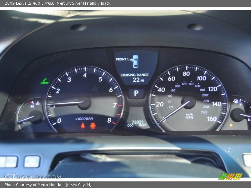 Mercury Silver Metallic / Black 2009 Lexus LS 460 L AWD