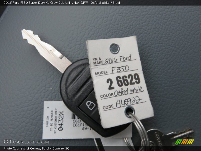 Oxford White / Steel 2016 Ford F350 Super Duty XL Crew Cab Utility 4x4 DRW