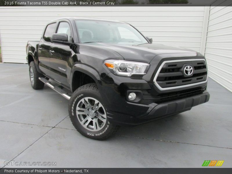 Black / Cement Gray 2016 Toyota Tacoma TSS Double Cab 4x4