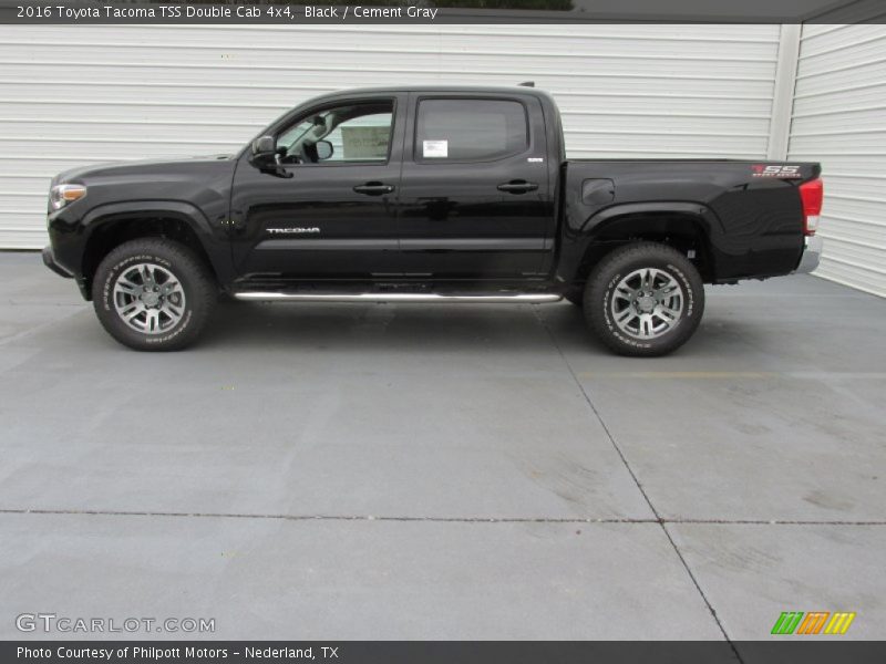 Black / Cement Gray 2016 Toyota Tacoma TSS Double Cab 4x4