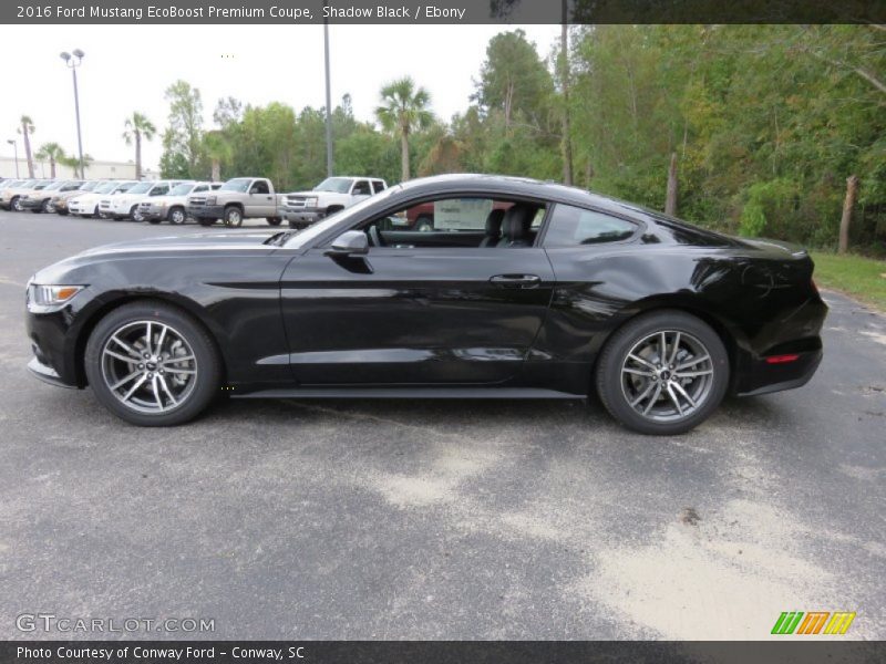 Shadow Black / Ebony 2016 Ford Mustang EcoBoost Premium Coupe