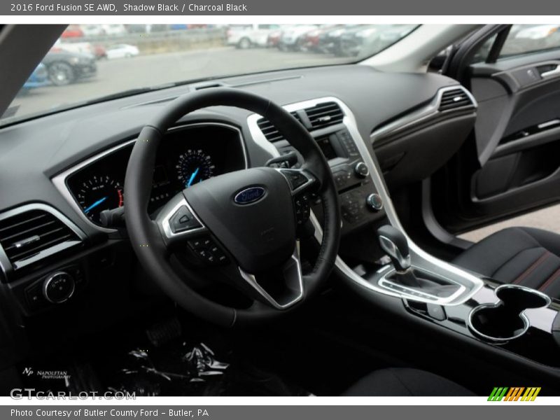 Shadow Black / Charcoal Black 2016 Ford Fusion SE AWD