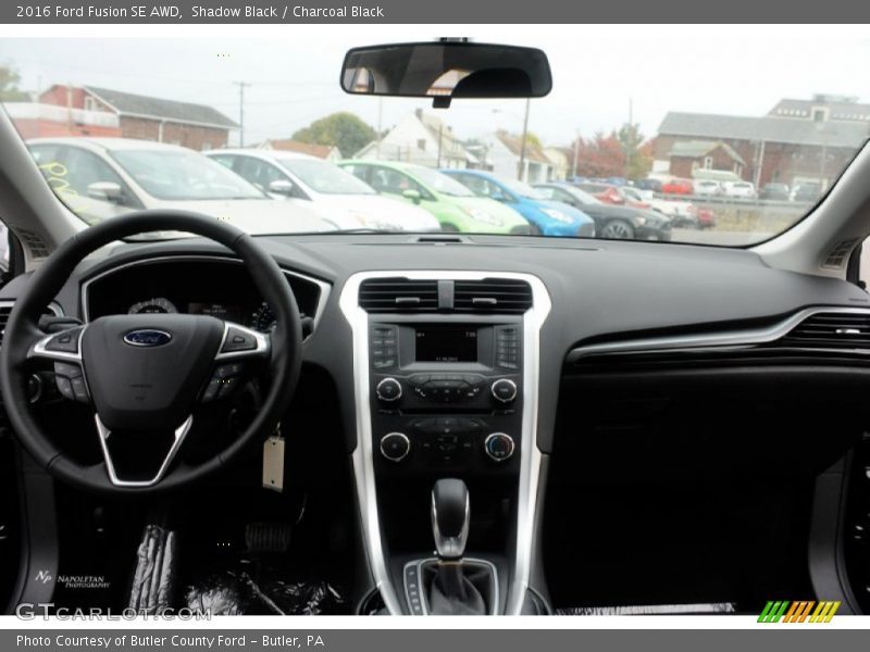 Shadow Black / Charcoal Black 2016 Ford Fusion SE AWD