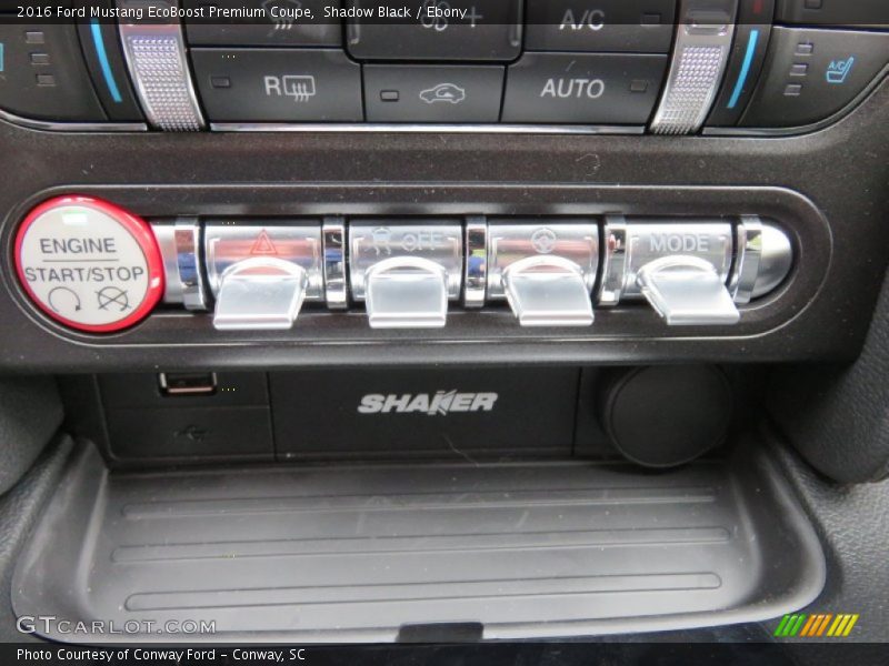 Controls of 2016 Mustang EcoBoost Premium Coupe