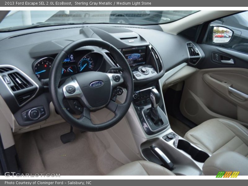 Sterling Gray Metallic / Medium Light Stone 2013 Ford Escape SEL 2.0L EcoBoost