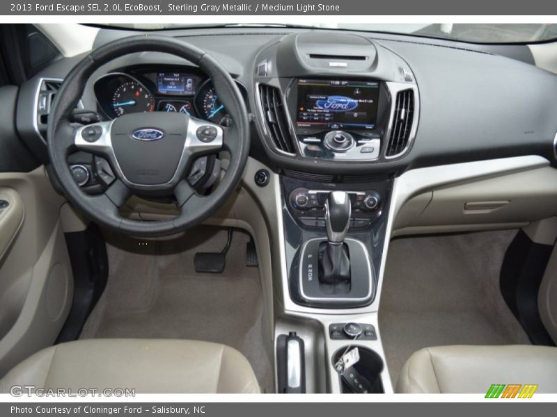 Sterling Gray Metallic / Medium Light Stone 2013 Ford Escape SEL 2.0L EcoBoost